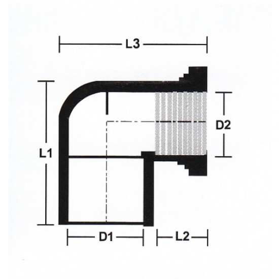 Bina Plastic UPVC Fittings P/T Elbow 1 1/2" 40MM Bina Plastic UPVC Fittings P/T Elbow 1 1/2" 40MM
