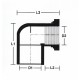Bina Plastic UPVC Fittings P/T Elbow 1 1/2" 40MM Bina Plastic UPVC Fittings P/T Elbow 1 1/2" 40MM