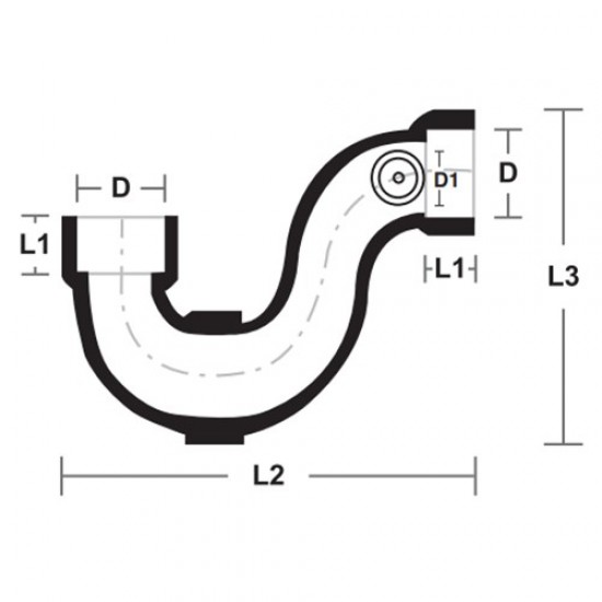 Bina Plastic UPVC Fittings P-Trap Plain 4" 110MM Bina Plastic UPVC Fittings P-Trap Plain 4" 110MM