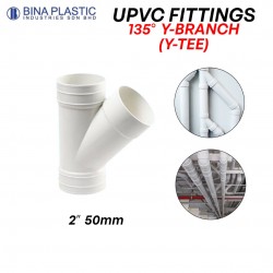 Bina Plastic UPVC Fittings 135° Y-Branch (Y-Tee) 2" 50MM