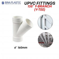 Bina Plastic UPVC Fittings 135° Y-Branch (Y-Tee) 6" 160MM