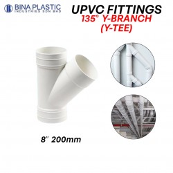 Bina Plastic UPVC Fittings 135° Y-Branch (Y-Tee) 8" 200MM