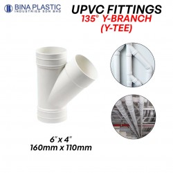 Bina Plastic UPVC Fittings 135° Y-Branch (Y-Tee) 6" x 4" (160MMx110MM)