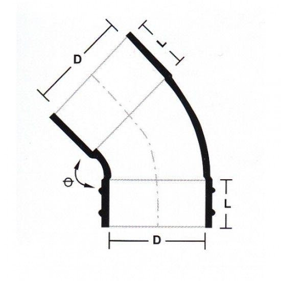 Bina Plastic UPVC Underground Fittings 135° Plain Bend 6" 160MM Bina Plastic UPVC Underground Fittings 135° Plain Bend 6" 160MM