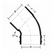 Bina Plastic UPVC Underground Fittings 135° Plain Bend 6" 160MM Bina Plastic UPVC Underground Fittings 135° Plain Bend 6" 160MM