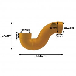 Bina Plastic UPVC Underground Fittings P-Trap Plain 4" 110MM