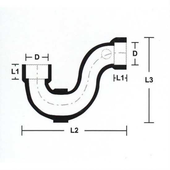 Bina Plastic UPVC Underground Fittings P-Trap Plain 4" 110MM