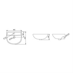 Inno Sericite WB2023 Titanite Wall-Hung Wash Basin (WHITE)