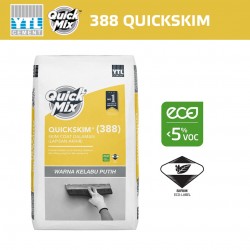 YTL QuickMix 388 QuickSkim Grey Cement-Based For Smooth Finishing 25KG