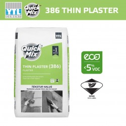 YTL QuickMix 386 Thin Plaster Undercoat For Blockwalls & Concrete Walls 40KG 