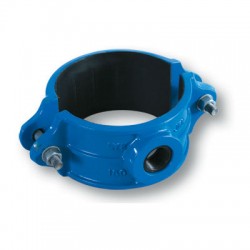 LYE Ductile Iron Saddle For UPVC Pipes 10" 250MM (DIA) x 3/4" 20MM with Fusion Bonded Epoxy Coating & Galvanized Bolts & Nuts (Drill Tap)