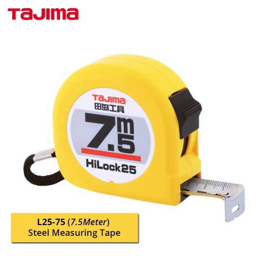 Tajima L25-75 HiLock-25 Steel Measuring Tape 7.5M (25FT) Tajima L25-75 HiLock-25 Steel Measuring Tape 7.5M (25FT)