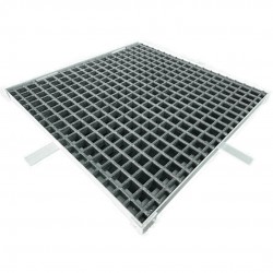 FRP FF/MG25-38 MOULDED GRITTED GRATING C/W FRP FRAME 600MM (W) x 600MM (L) x 25MM (H) (GREY)