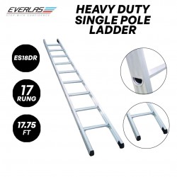 Everlas ES18DR Heavy Duty Single Pole Ladder 17 Rung 5411MM (17.75')