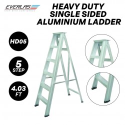 Everlas HD05 Heavy Duty Single Sided Aluminium Ladder 5 Step 1229MM (4.03FT)