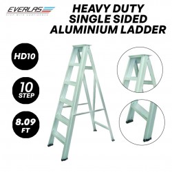 Everlas HD10 Heavy Duty Single Sided Aluminium Ladder 10 Step 2467MM (8.09FT)