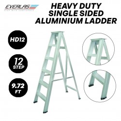 Everlas HD12 Heavy Duty Single Sided Aluminium Ladder 12 Step 2962MM (9.72FT)