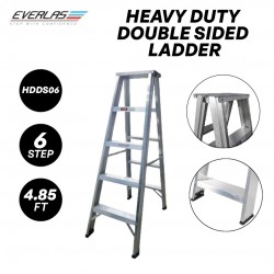 Everlas HDDS06 Heavy Duty Double Sided Ladder 6 Step 1477MM (4.85FT)