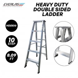 Everlas HDDS10 Heavy Duty Double Sided Ladder 10 Step 2467MM (8.09FT)