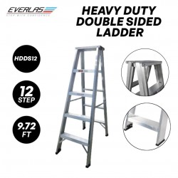 Everlas HDDS12 Heavy Duty Double Sided Ladder 12 Step 2962MM (9.72FT)