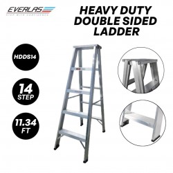 Everlas HDDS14 Heavy Duty Double Sided Ladder 14 Step 3457MM (11.34')
