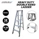 Everlas HDDS14 Heavy Duty Double Sided Ladder 14 Step 3457MM (11.34') Everlas HDDS14 Heavy Duty Double Sided Ladder 14 Step 3457MM (11.34')