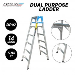 Everlas DP07 Dual Purpose Ladder 14 Rung 1785MM (5.86FT)