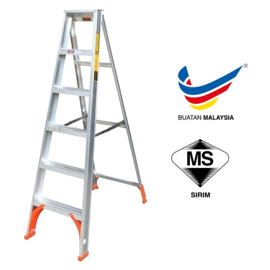 Winner WSS05 Aluminium Single Sided Tanglepruf Ladder 5 Step 1228MM/4.03FT Winner WSS05 Aluminium Single Sided Tanglepruf Ladder 5 Step 1228MM/4.03FT