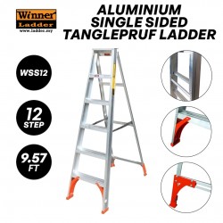 Winner WSS12 Aluminium Single Sided Tanglepruf Ladder 12 Step 2919MM/9.57FT