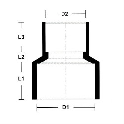 PVC Fittings Reducing Socket (S.W.V) 3" x 2"