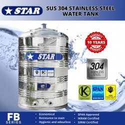 Star FB300 Flat Bottom Without Stand SUS304 Stainless Steel Water Tank 3000L/660G