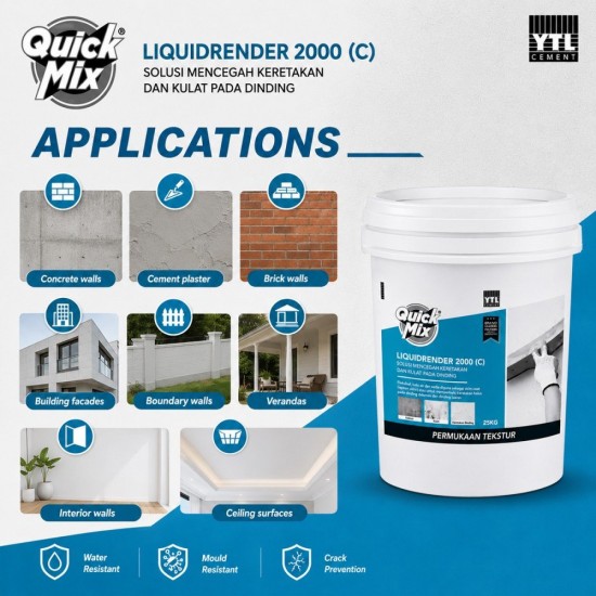 YTL Liquid Render 2000C 25KG YTL Liquid Render 2000C 25KG