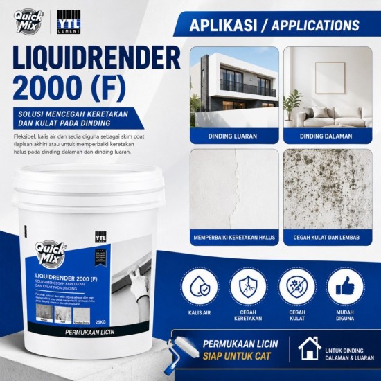 YTL Liquid Render 2000F 25KG YTL Liquid Render 2000F 25KG