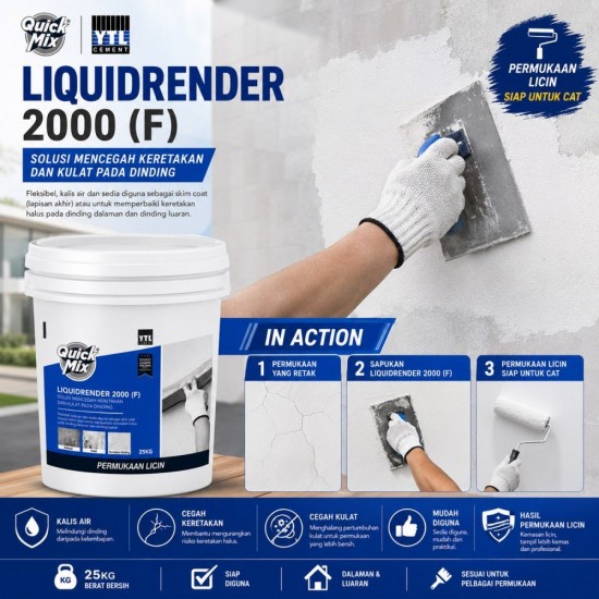 YTL Liquid Render 2000F 25KG YTL Liquid Render 2000F 25KG