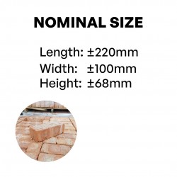 Deluxe Common Bricks/Batu-Bata Merah 215MM (L) x 100MM (W) x 65MM (H) - (PIECE) 