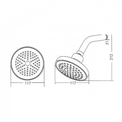 Aimer AMSH-303 ABS Rain Shower 4" (DIA) with Arm (1 Function)