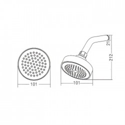 Aimer AMSH-304 ABS Rain Shower with Arm (1 Function)