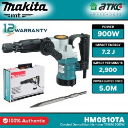 Makita HM0810TA Demolition Hammer 17MM (11/16'') 900W