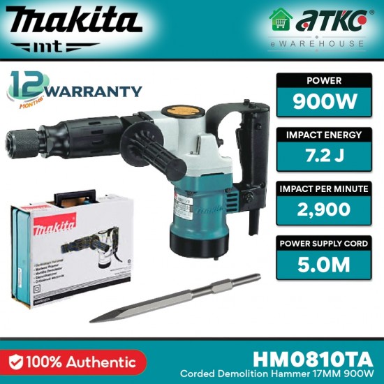 Makita HM0810TA Demolition Hammer 17MM (11/16'') 900W Makita HM0810TA Demolition Hammer 17MM (11/16'') 900W