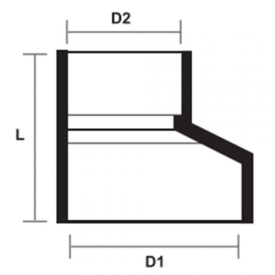 Bina Plastic UPVC Fittings Reducing Socket (Level Invert Reducer) 4" x 3" (110MMx82MM)