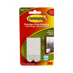 3M Command 17201ANZ Medium Picture Hanging Strips (4)