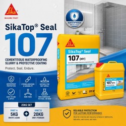 Sika Top Seal 107 Cementitious Waterproofing & Protective Coating 25KG Set (Part A: 20KG + Part B: 5KG)