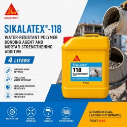 Sika SikaLatex-118 Water-Resistant Polymer Bonding Agent & Mortar-Strengthening Additive 4L