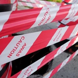 PVC Hazardous Warning Awas Caution Barricade Tape 3" (W) x 70M (L)