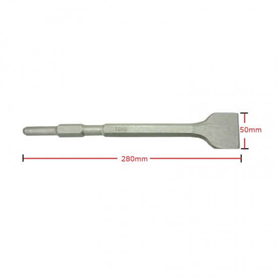 Power Tool Chisel 17MM (DIA) x 280MM (L) x 50MM (CW) Flat Power Tool Chisel 17MM (DIA) x 280MM (L) x 50MM (CW) Flat