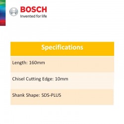 Bosch SDS-Plus Pencil Flat Chisel 160MM (L) - 2608690122