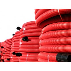 HDPE Double Wall Corrugated Underground Cable Protection Pipe 100MM (D) x 50M (L) with Double End Socket (COIL)
