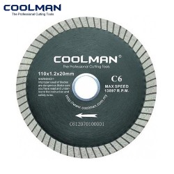 Coolman C6  4" (110MM) Turbo Diamond Cutting Disc