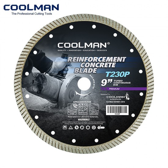 Coolman T230P Continuous Rim Blade Cutting Disc 9" (230MM) Coolman T230P Continuous Rim Blade Cutting Disc 9" (230MM)