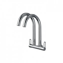Premio TK-4806S Double Sink Wall Sienna Series Tap